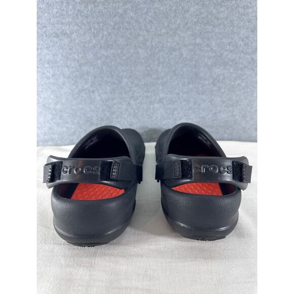 Crocs Literide Women sz 10 mens 8 Slip Resistant No Marking Work Clogs w Straps - Picture 5 of 11